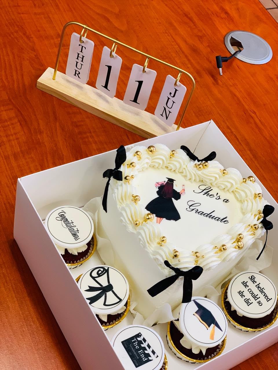 Graduate Heart Bento by Baked by Buhlebenkosi