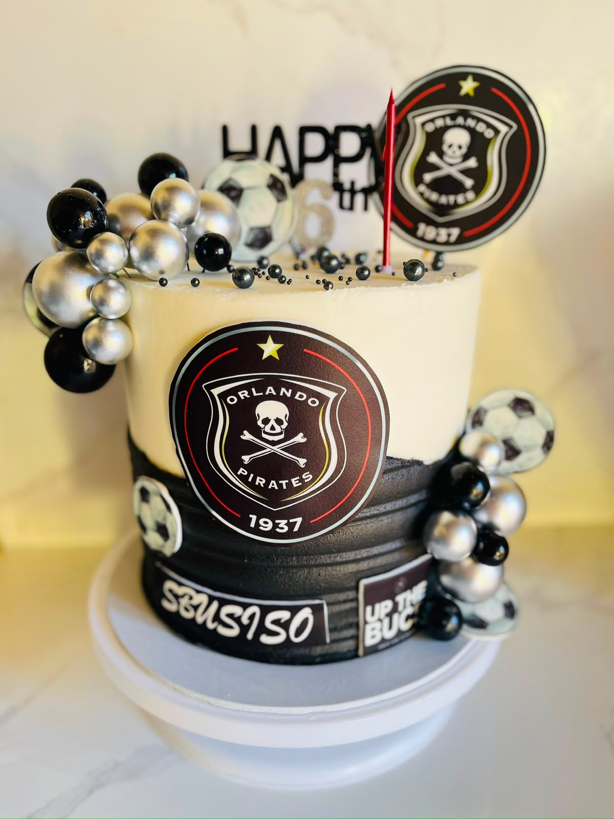 Orlando Pirates Fan Cake by Baked by Buhlebenkosi