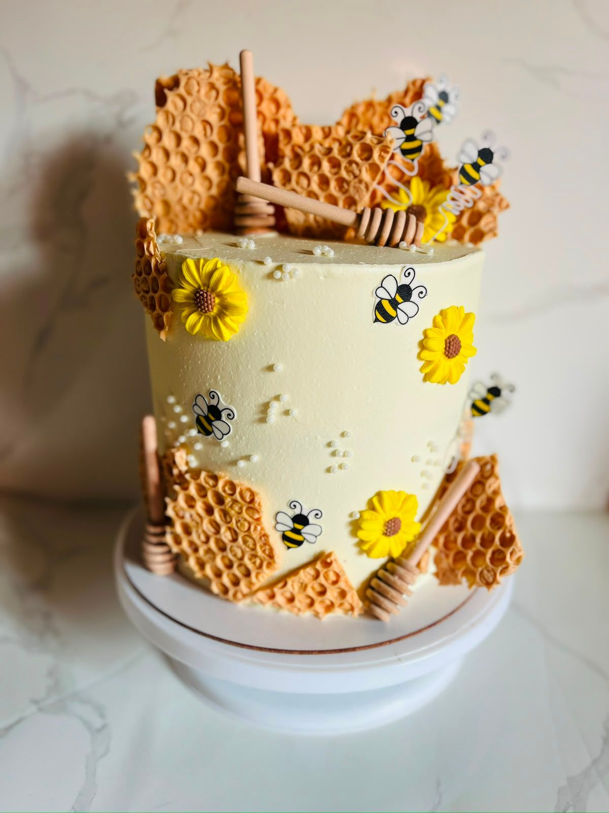 Sunflower Honeycomb Cake by Baked by Buhlebenkosi