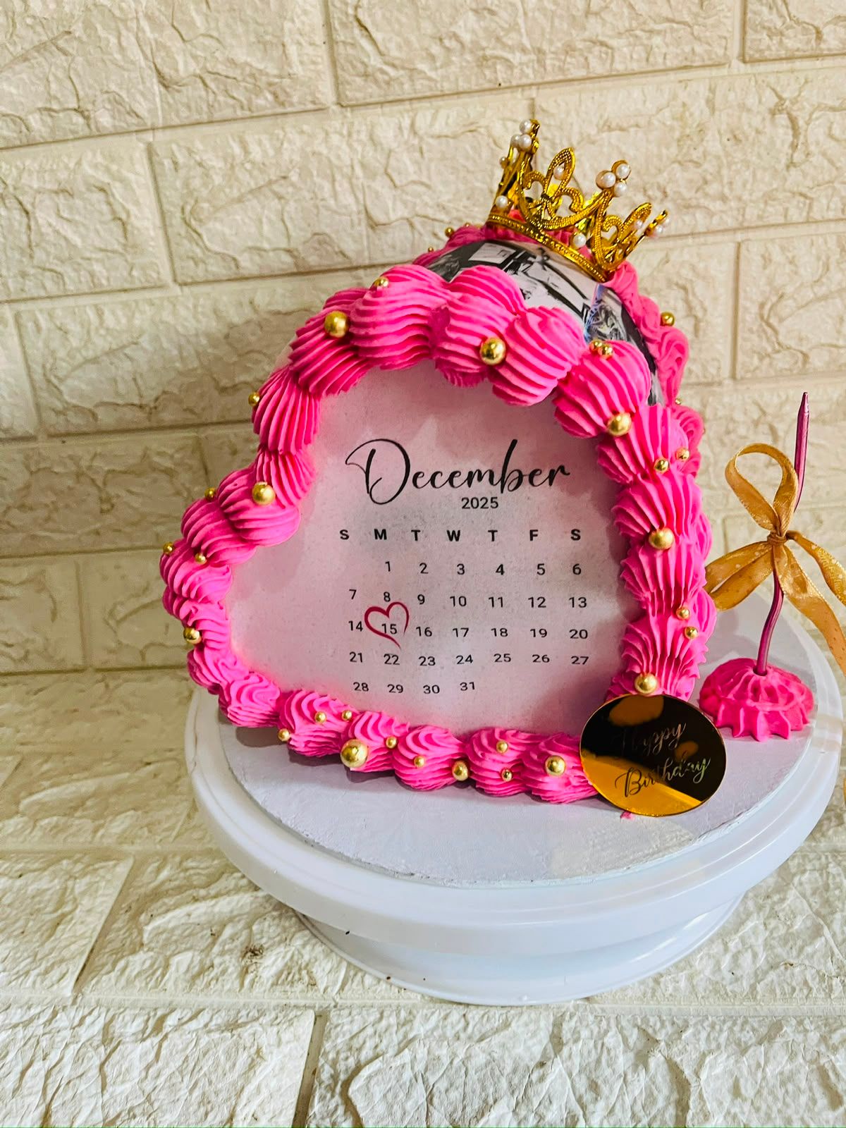 Pink Calendar Date Cake by Baked by Buhlebenkosi
