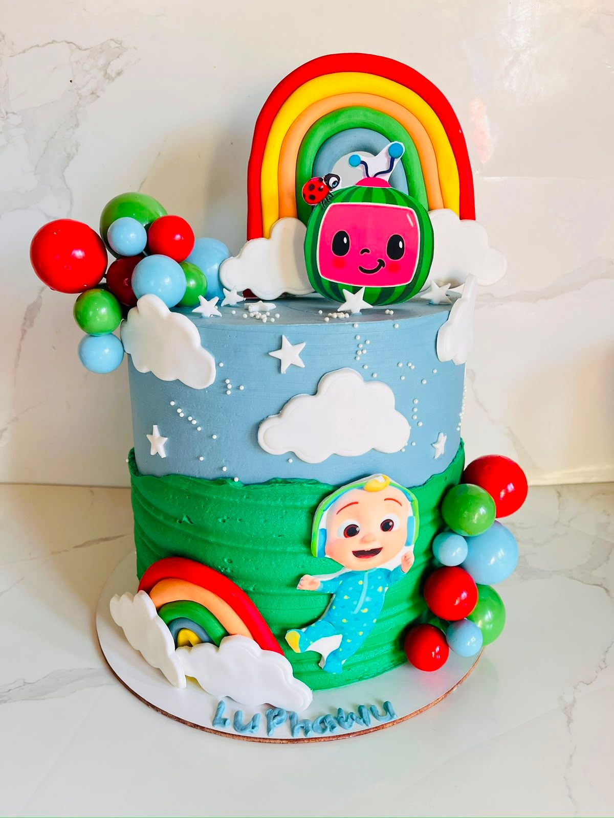 Cocomelon Sky Cake by Baked by Buhlebenkosi