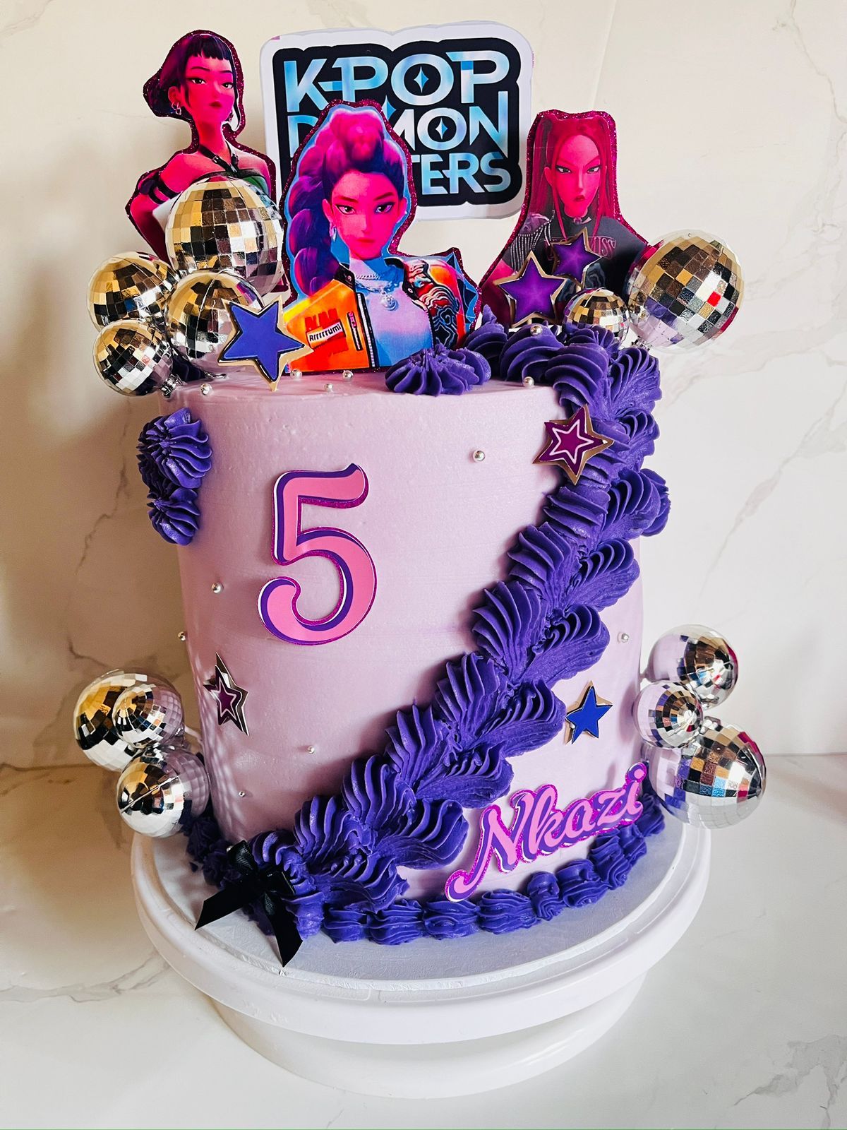 K-Pop Demon Hunters Disco Cake by Baked by Buhlebenkosi