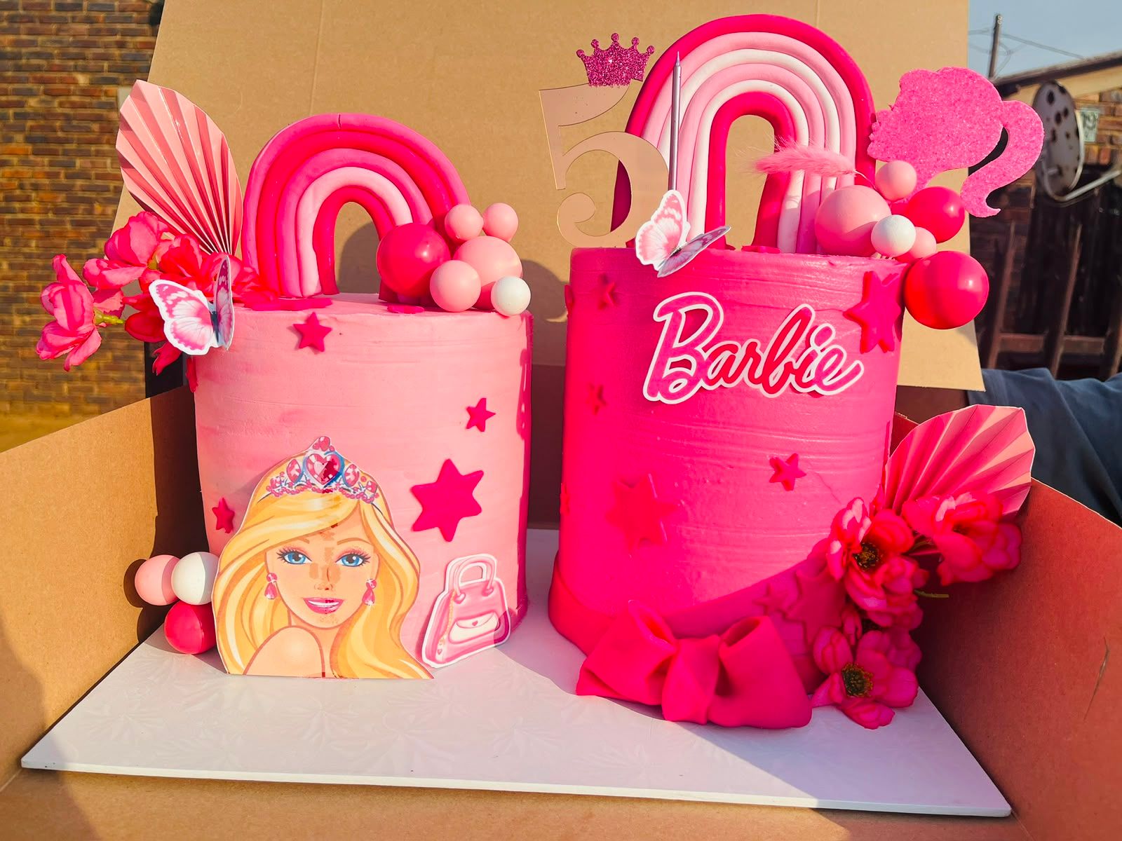 Barbie Twin Cake by Baked by Buhlebenkosi
