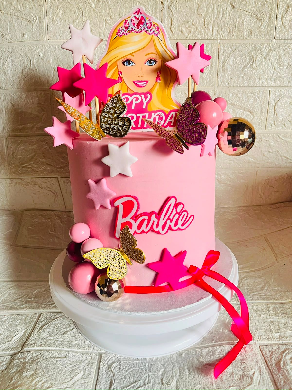 Barbie Stars Cake by Baked by Buhlebenkosi