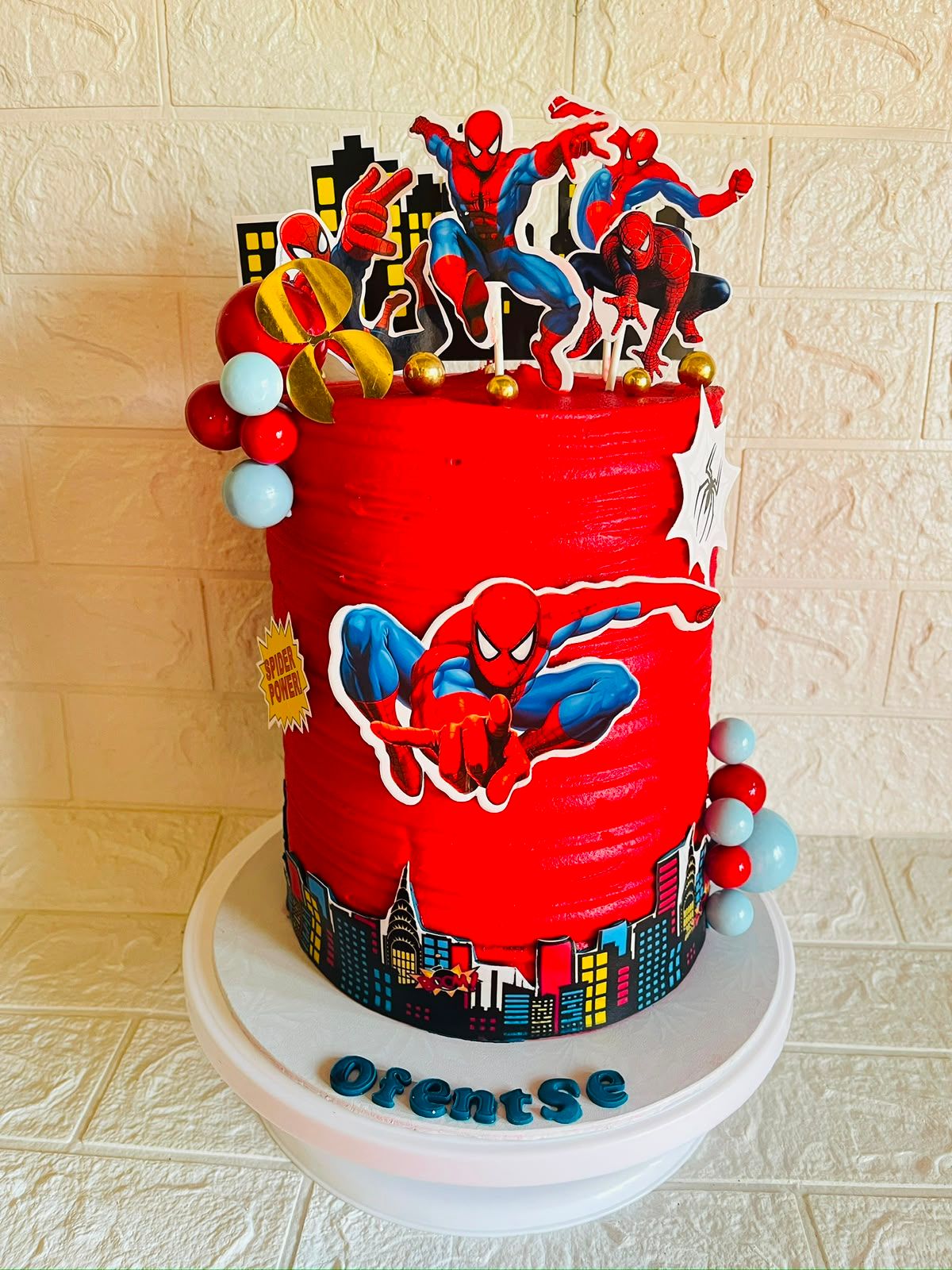 Spider-Man City Cake by Baked by Buhlebenkosi