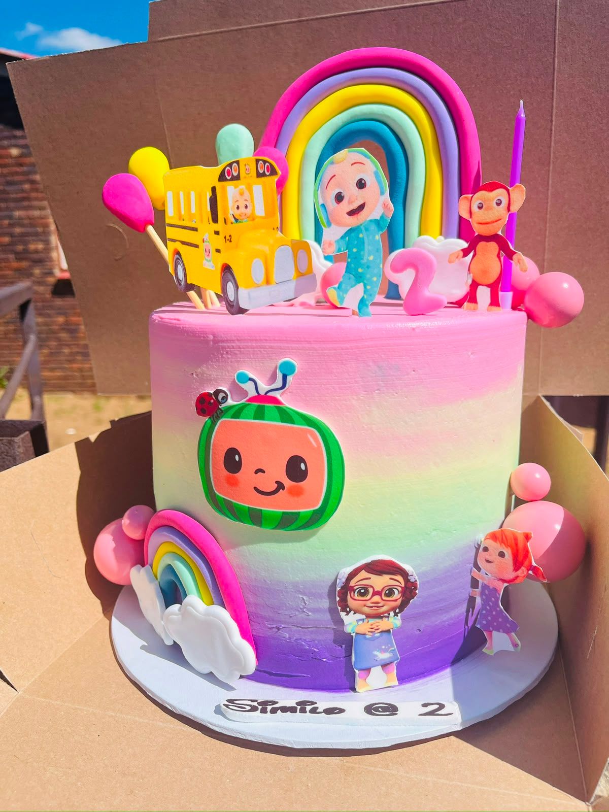 Cocomelon Bus Cake by Baked by Buhlebenkosi