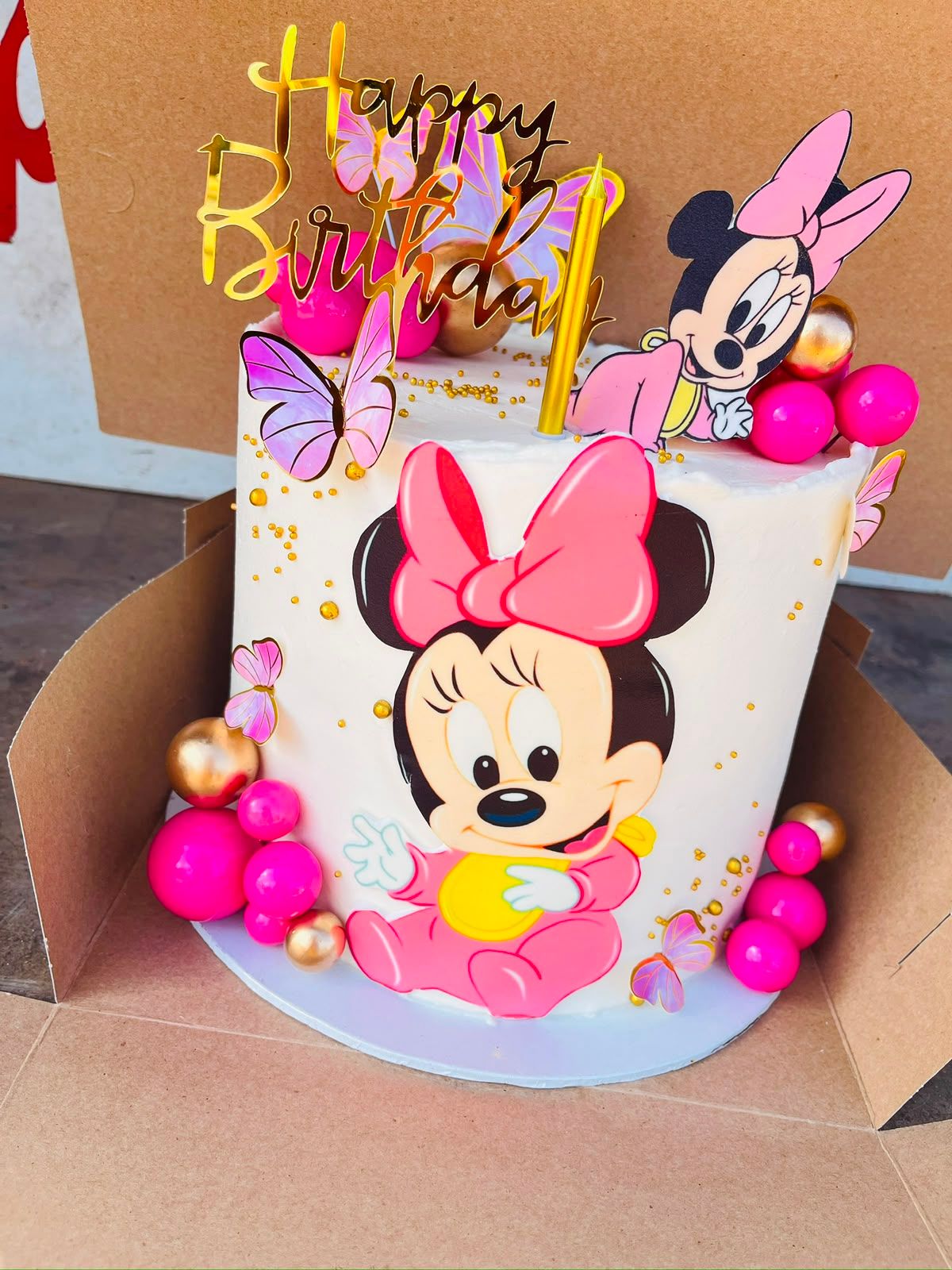 Baby Minnie Cake by Baked by Buhlebenkosi