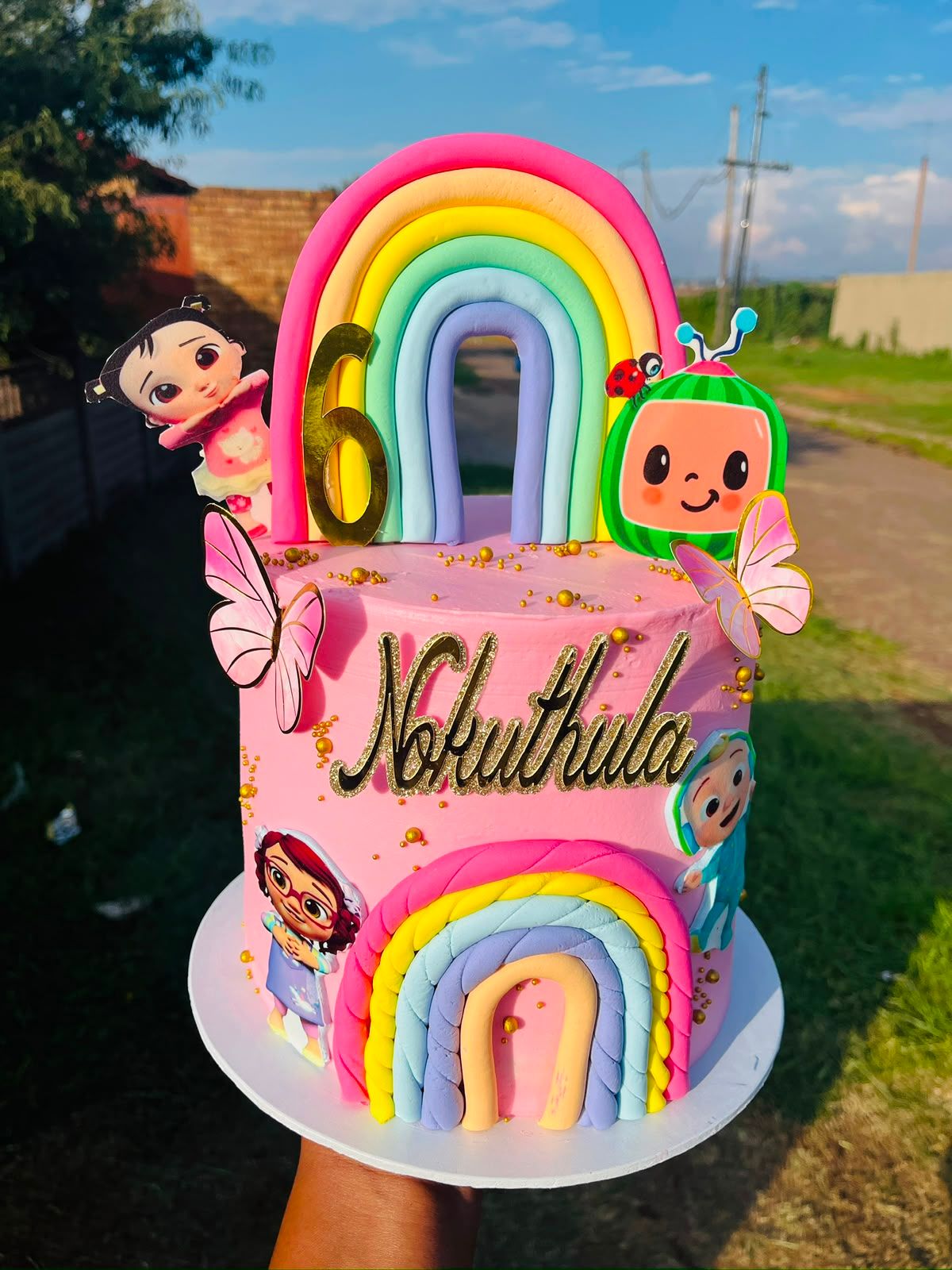 Cocomelon Butterfly Cake by Baked by Buhlebenkosi