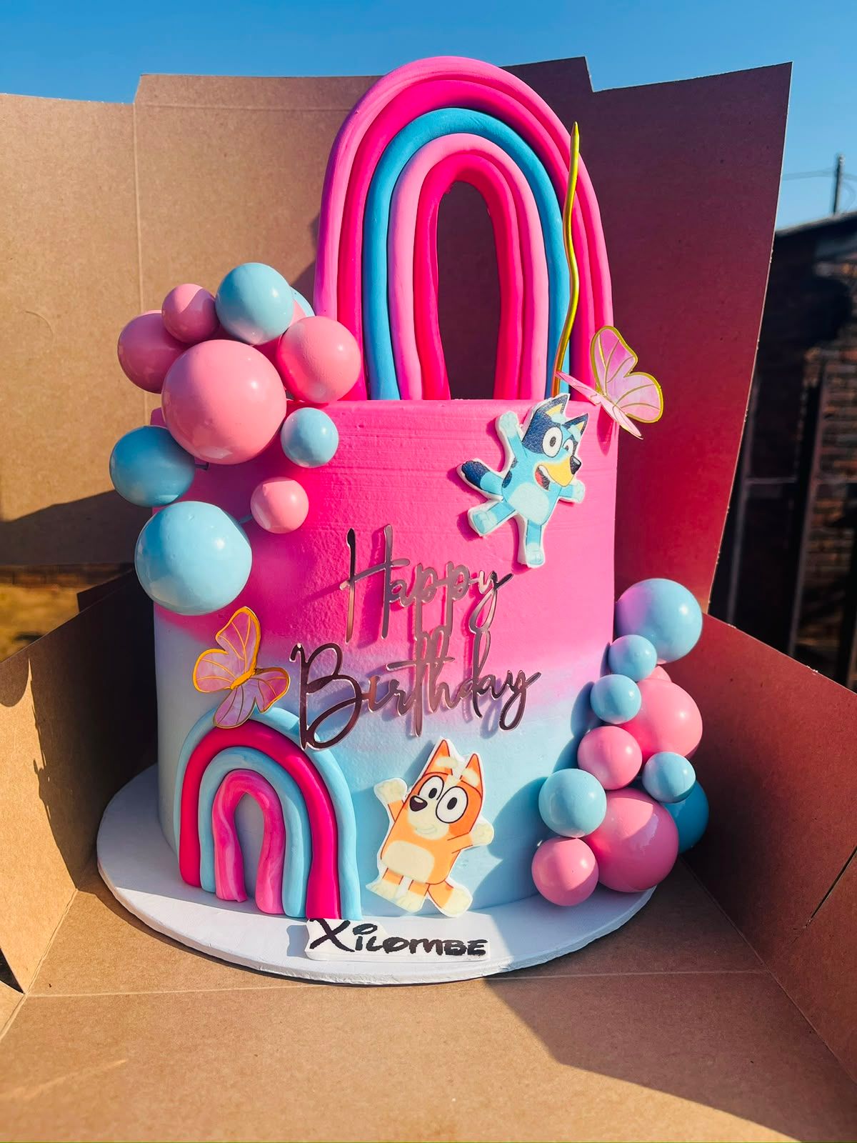 Bluey Party Cake by Baked by Buhlebenkosi