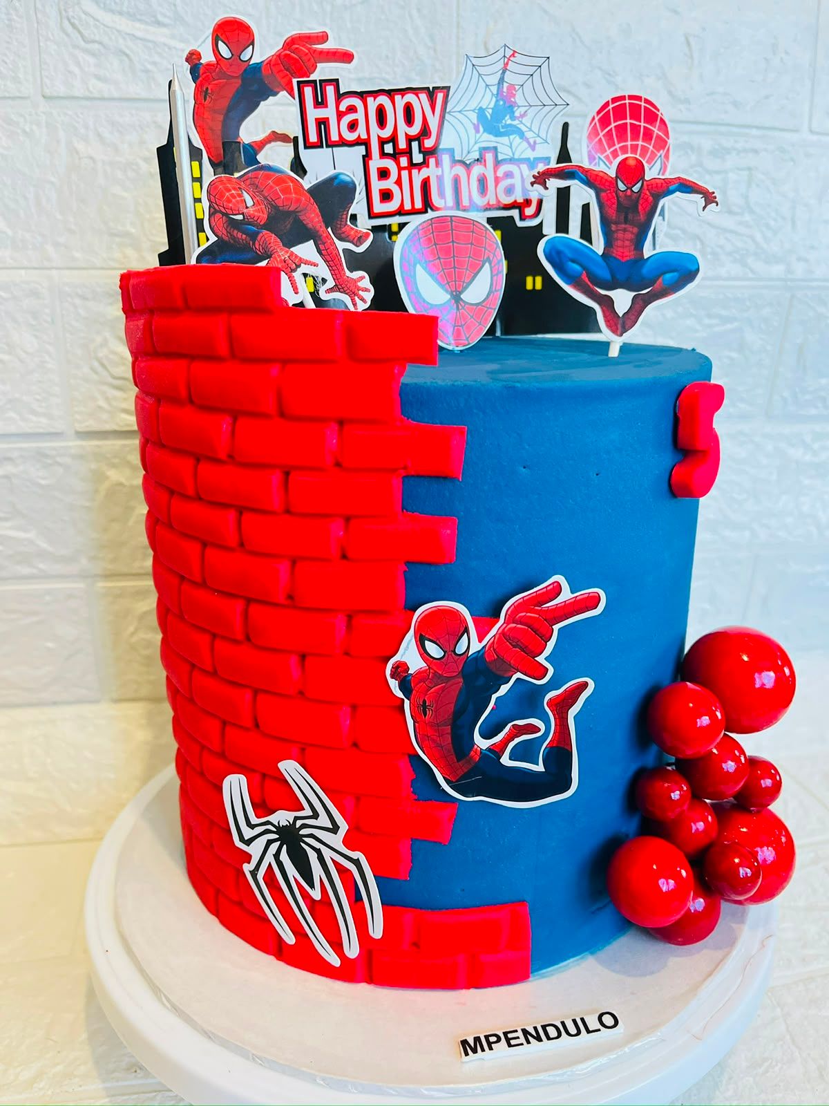 Spider-Man Brick Cake by Baked by Buhlebenkosi