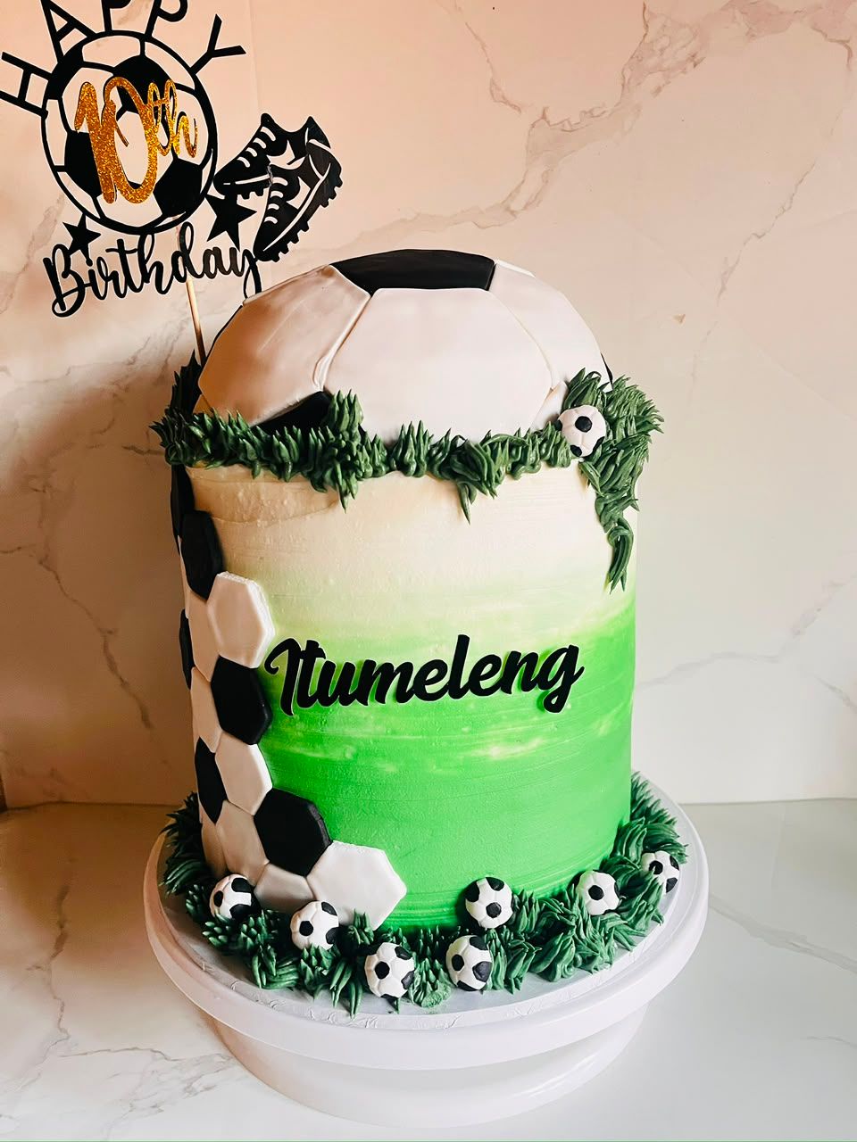 Soccer Ball Dome Cake by Baked by Buhlebenkosi