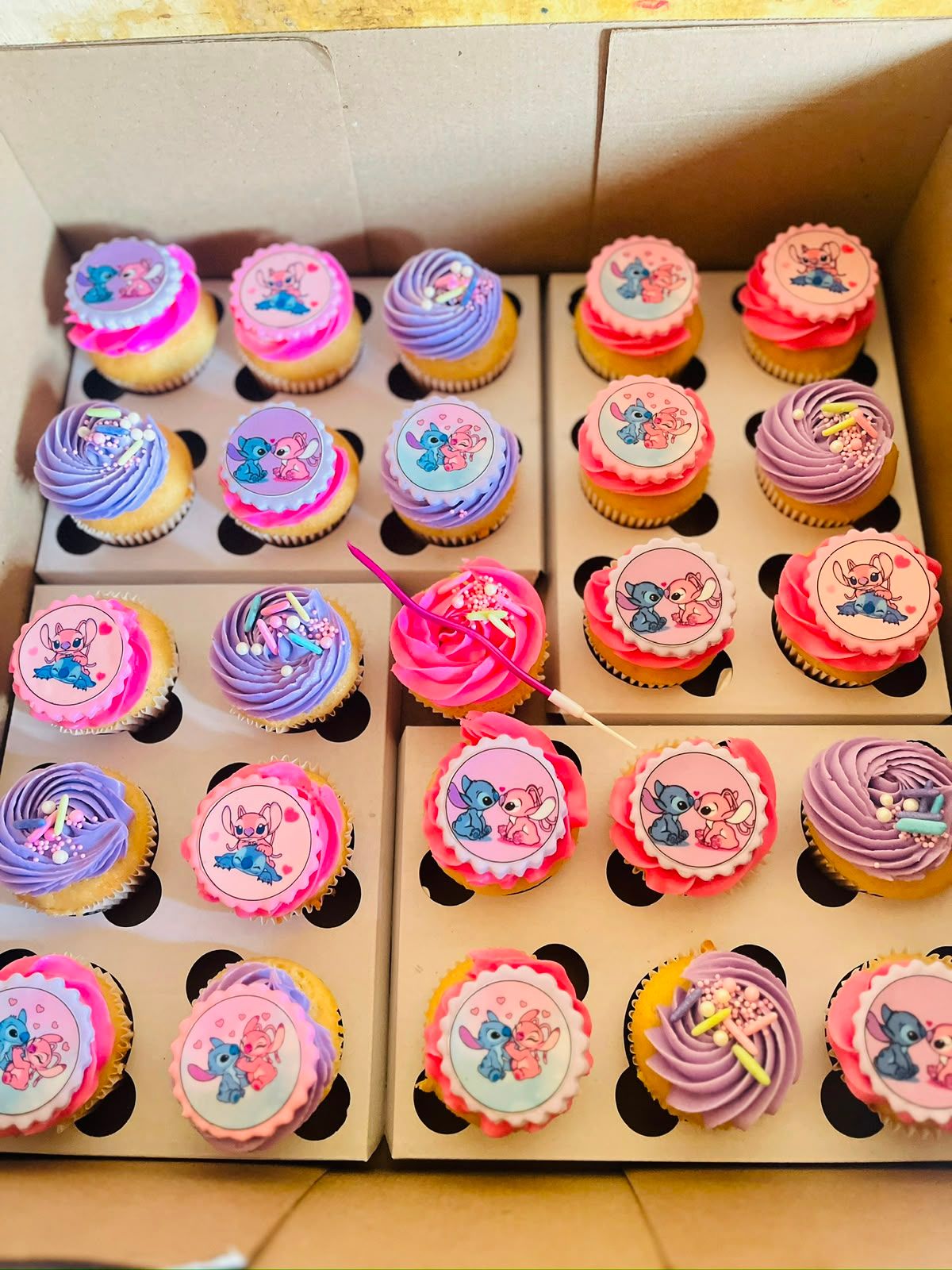 Stitch & Angel Cupcakes by Baked by Buhlebenkosi