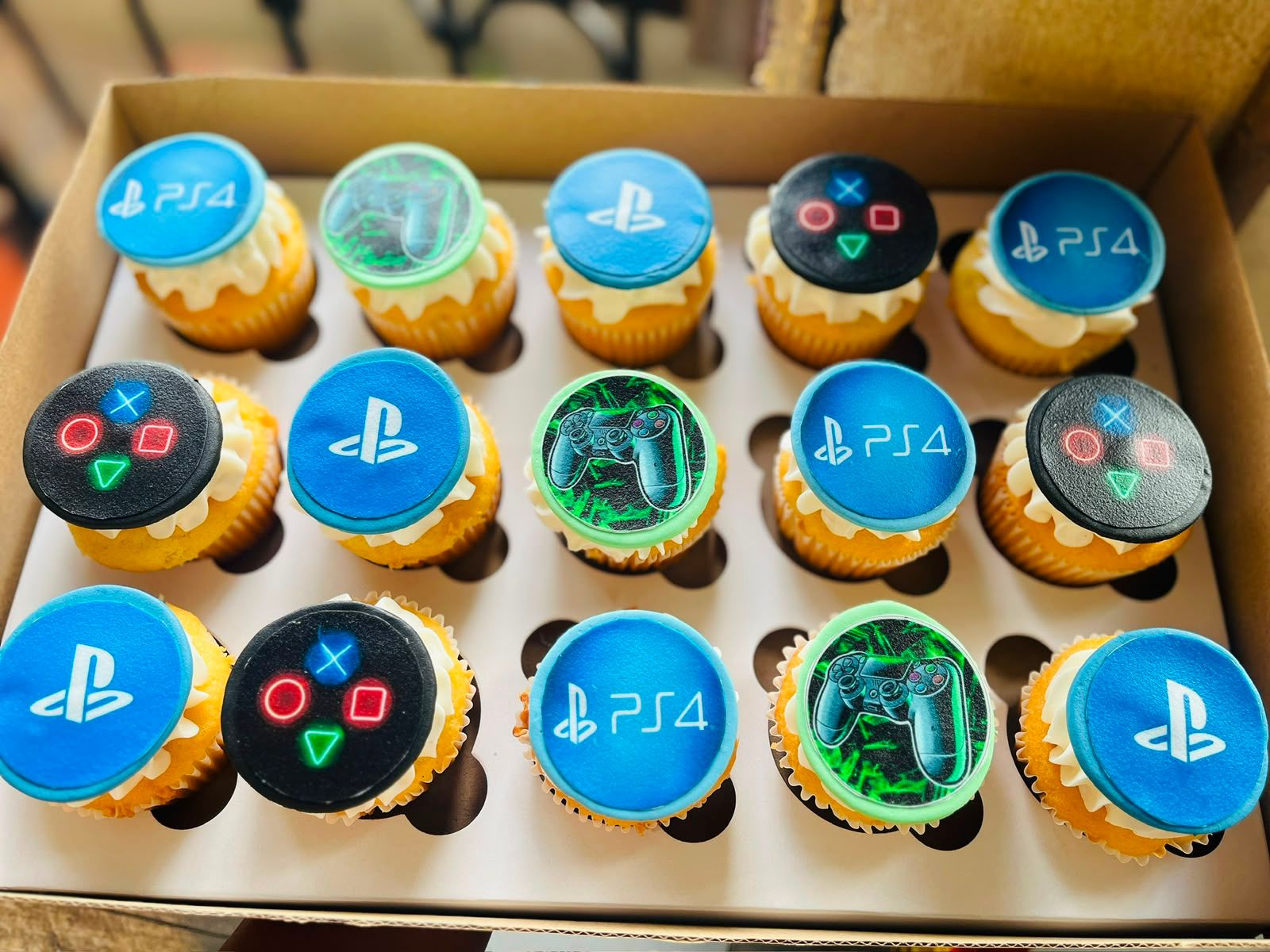 PlayStation Gamer Cupcakes by Baked by Buhlebenkosi