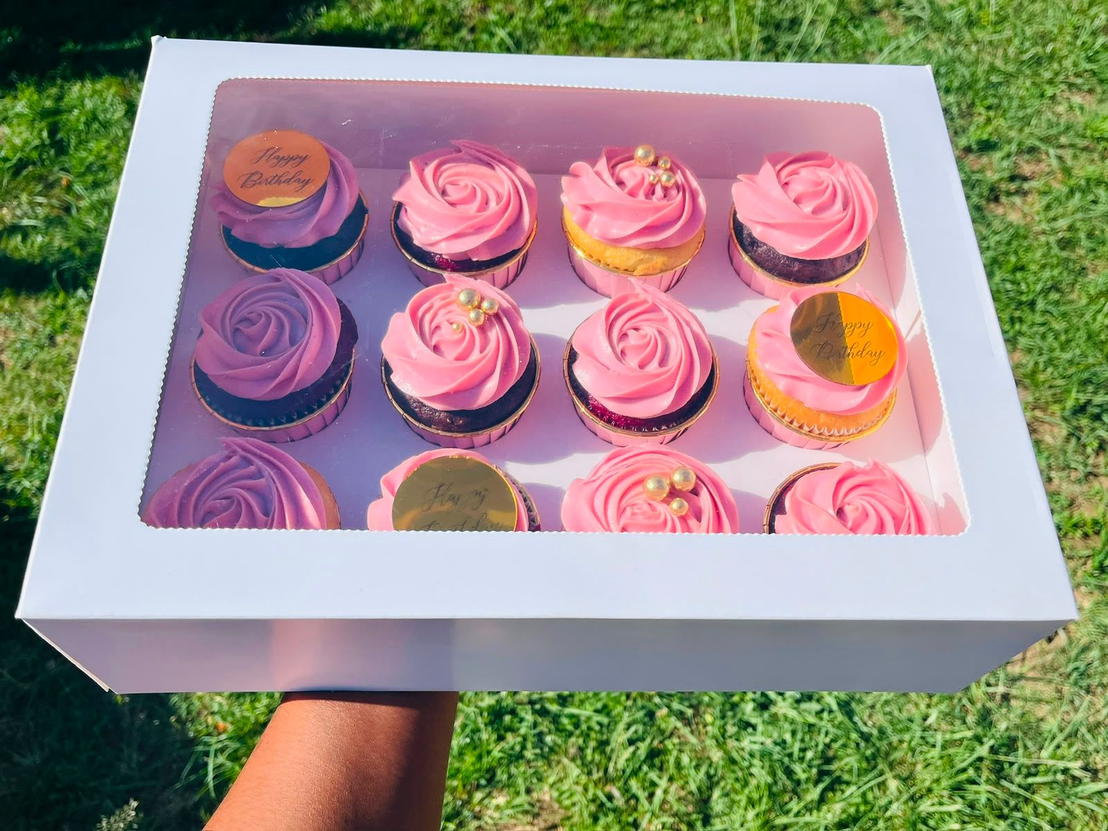 Pink & Purple Rosette Cupcakes by Baked by Buhlebenkosi