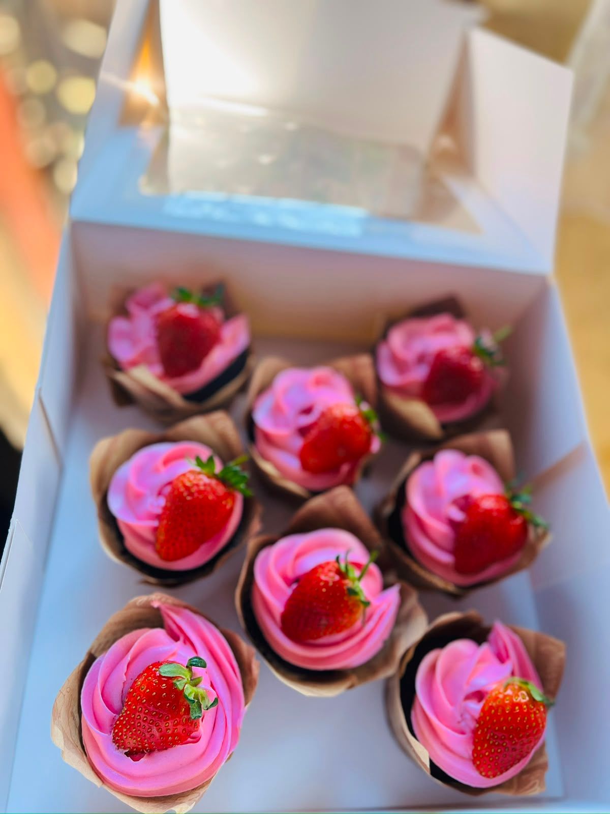 Strawberry Pink Cupcakes by Baked by Buhlebenkosi