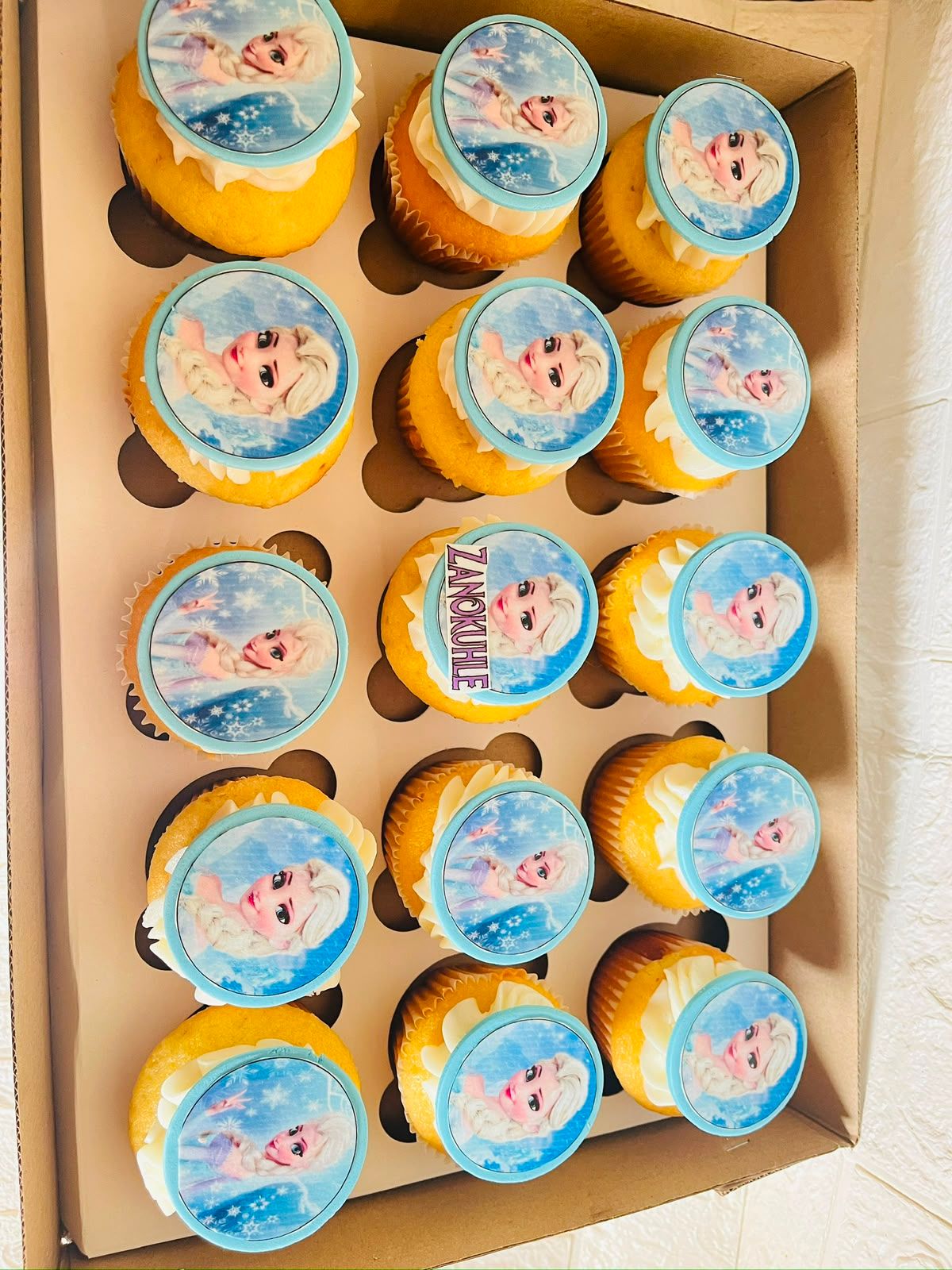 Frozen Elsa Vanilla Cupcakes by Baked by Buhlebenkosi