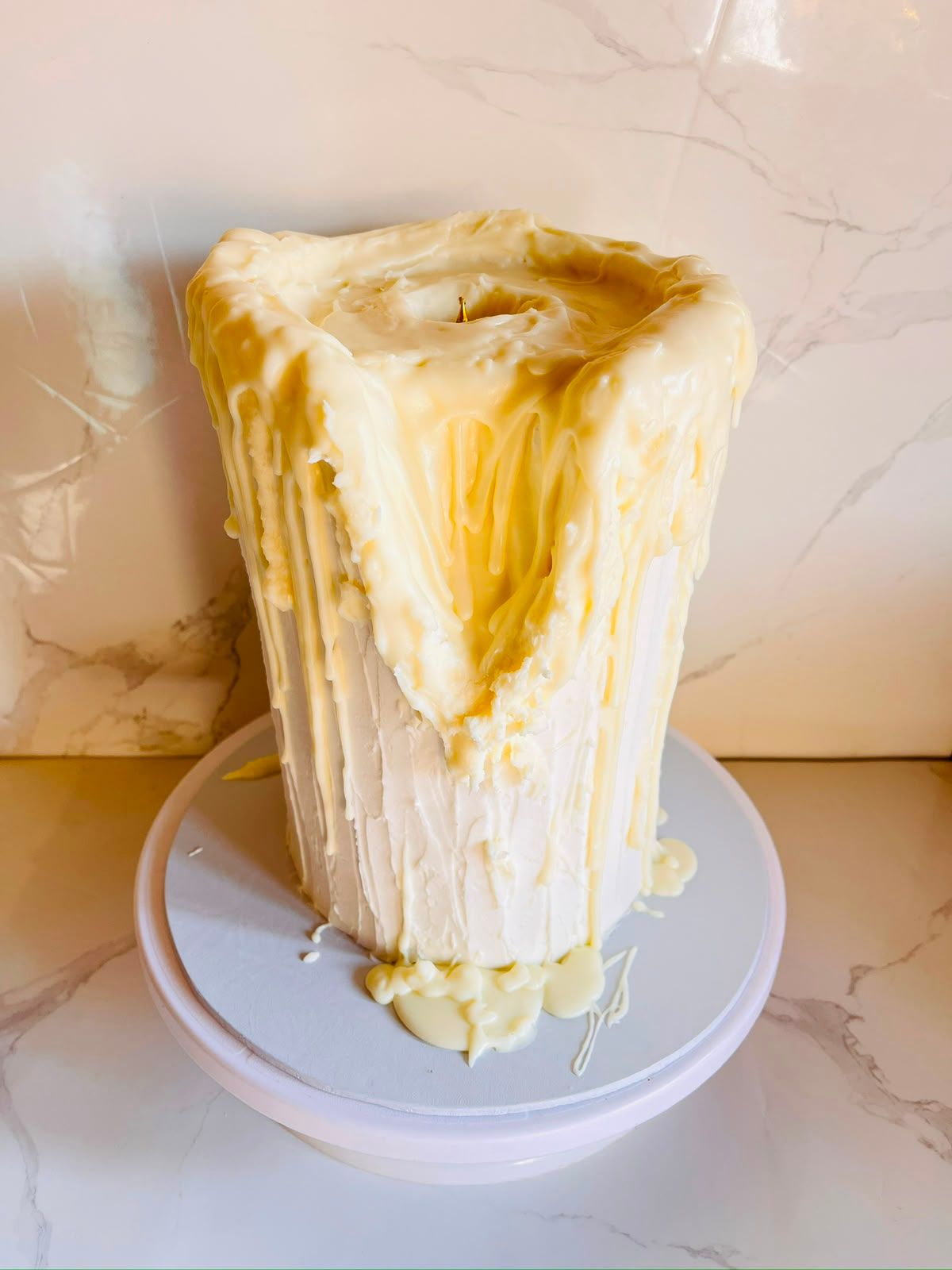 White Chocolate Drip Mini Cake by Baked by Buhlebenkosi