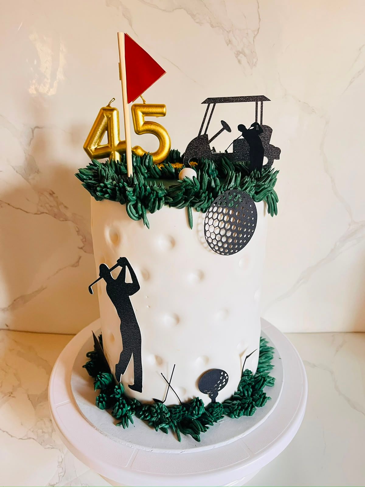 Golf Lover 45th Mini Cake by Baked by Buhlebenkosi