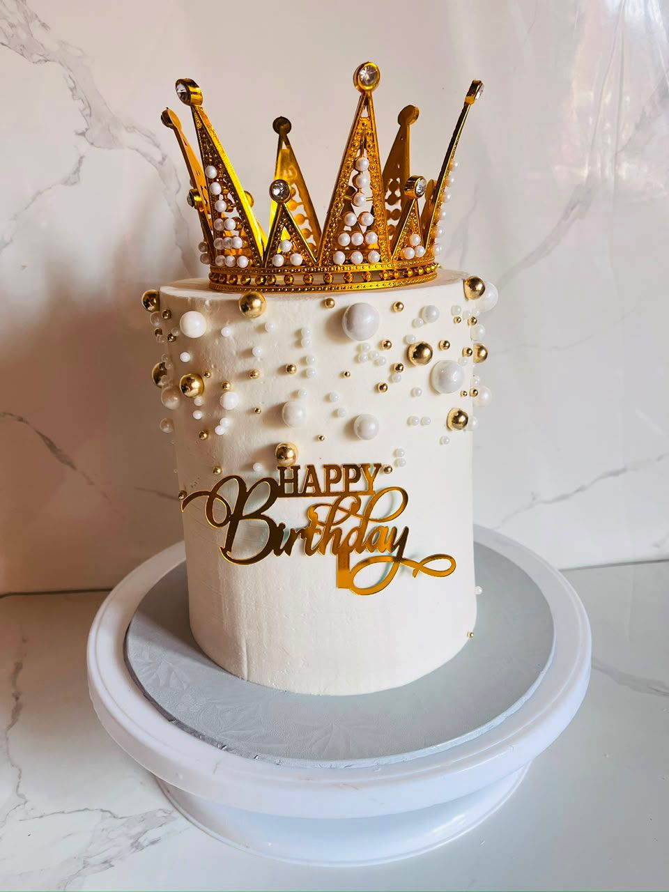 Gold Crown Mini Cake by Baked by Buhlebenkosi