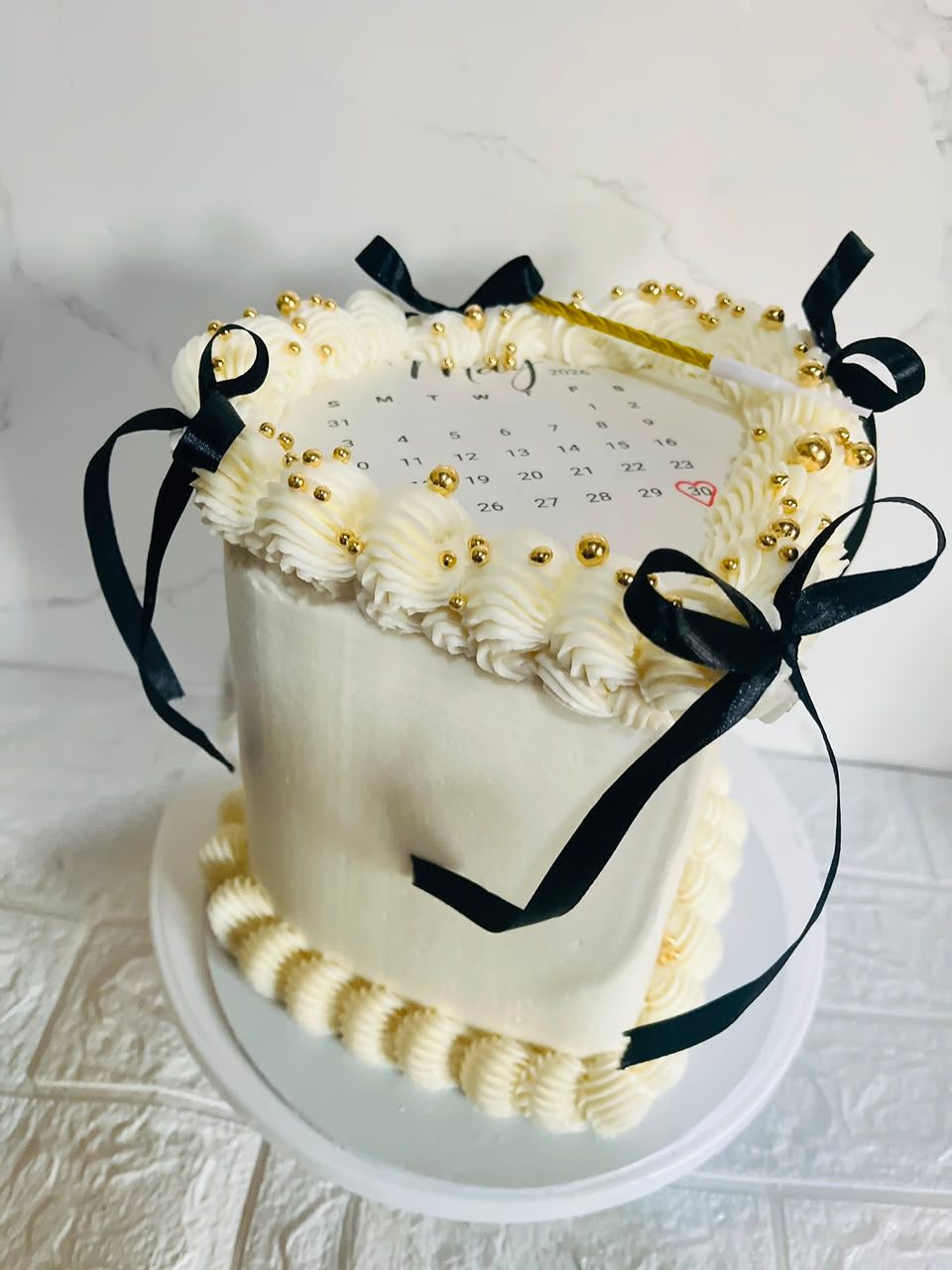 Calendar Date Mini Cake by Baked by Buhlebenkosi