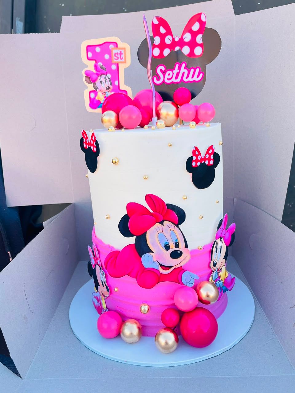 Minnie Mouse Mini Cake by Baked by Buhlebenkosi