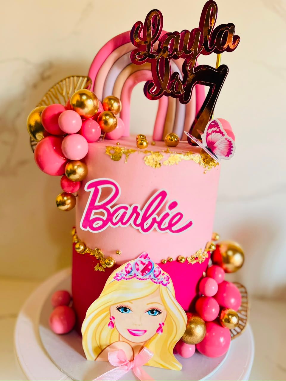 Barbie Rainbow Mini Cake by Baked by Buhlebenkosi