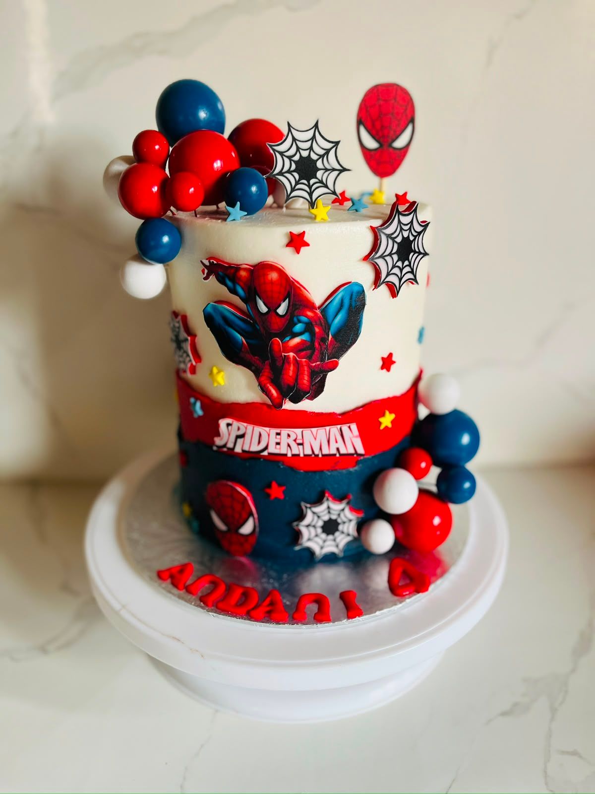 Spider-Man Balloon Cake by Baked by Buhlebenkosi