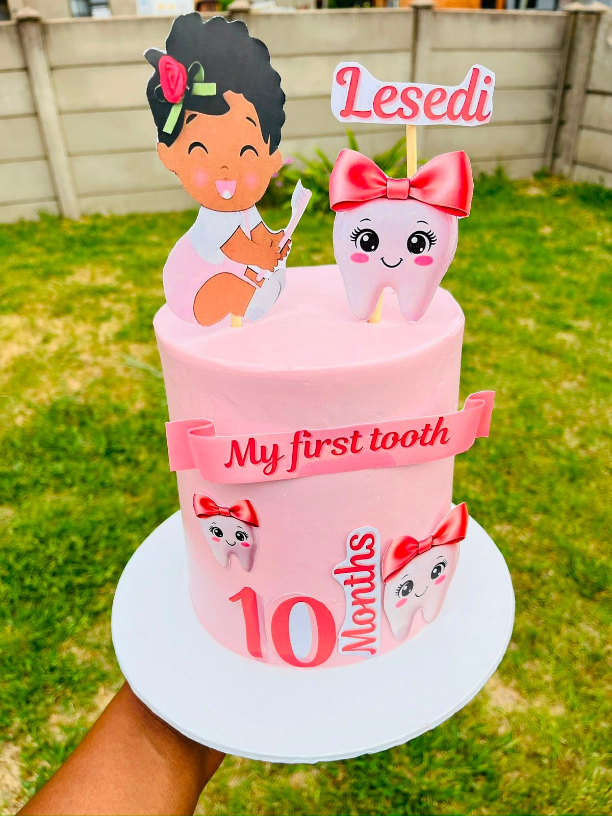 First Tooth Mini Cake by Baked by Buhlebenkosi