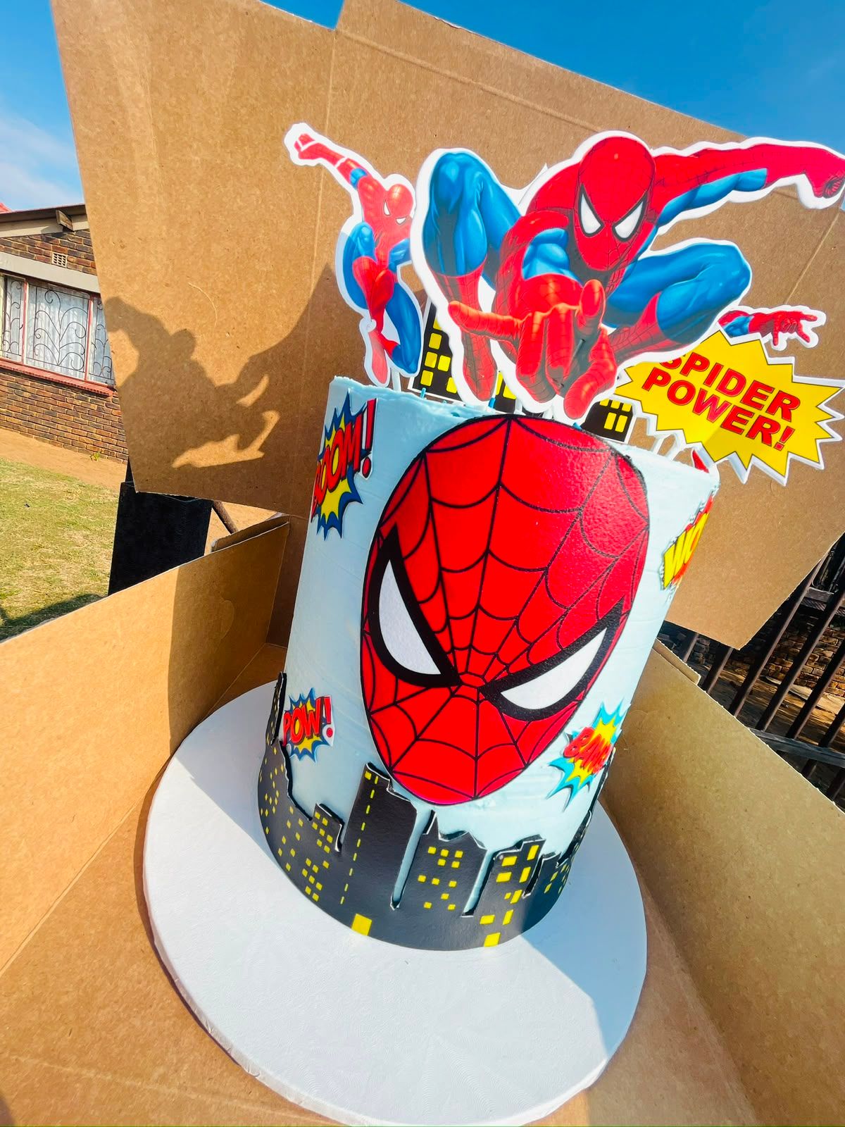 Spider-Man Comic Cake by Baked by Buhlebenkosi