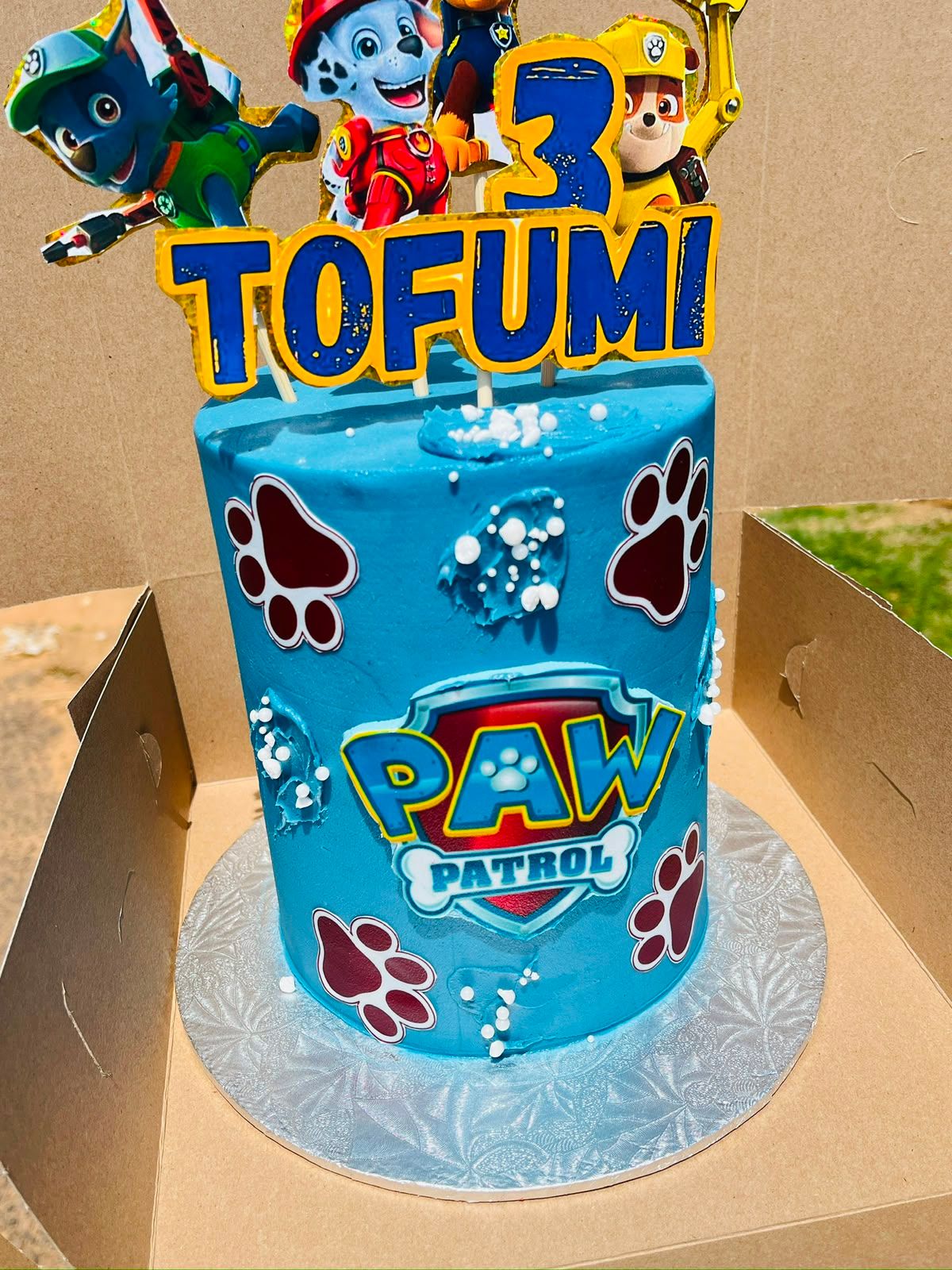 Paw Patrol Pawprint Cake by Baked by Buhlebenkosi