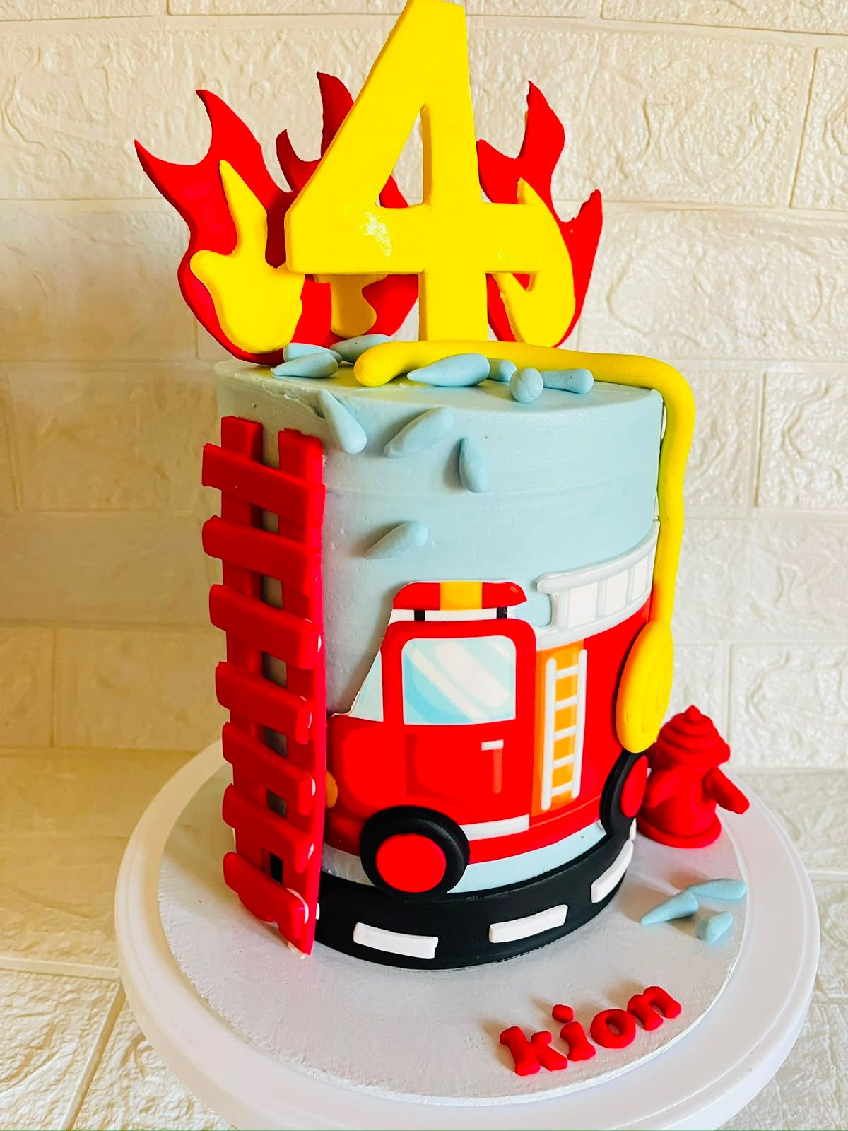 Fire Truck Mini Cake by Baked by Buhlebenkosi