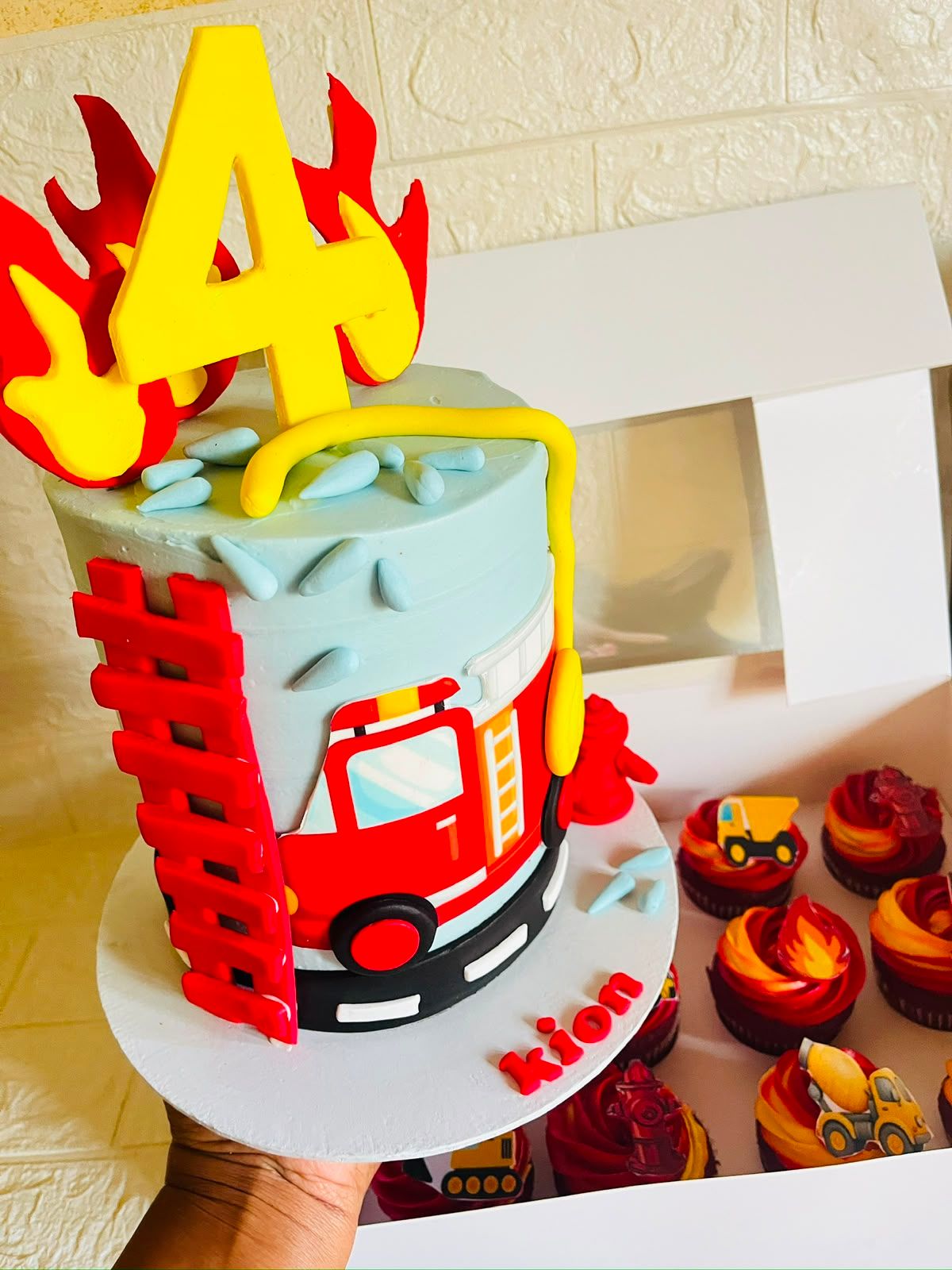 Fire Engine Mini Cake by Baked by Buhlebenkosi