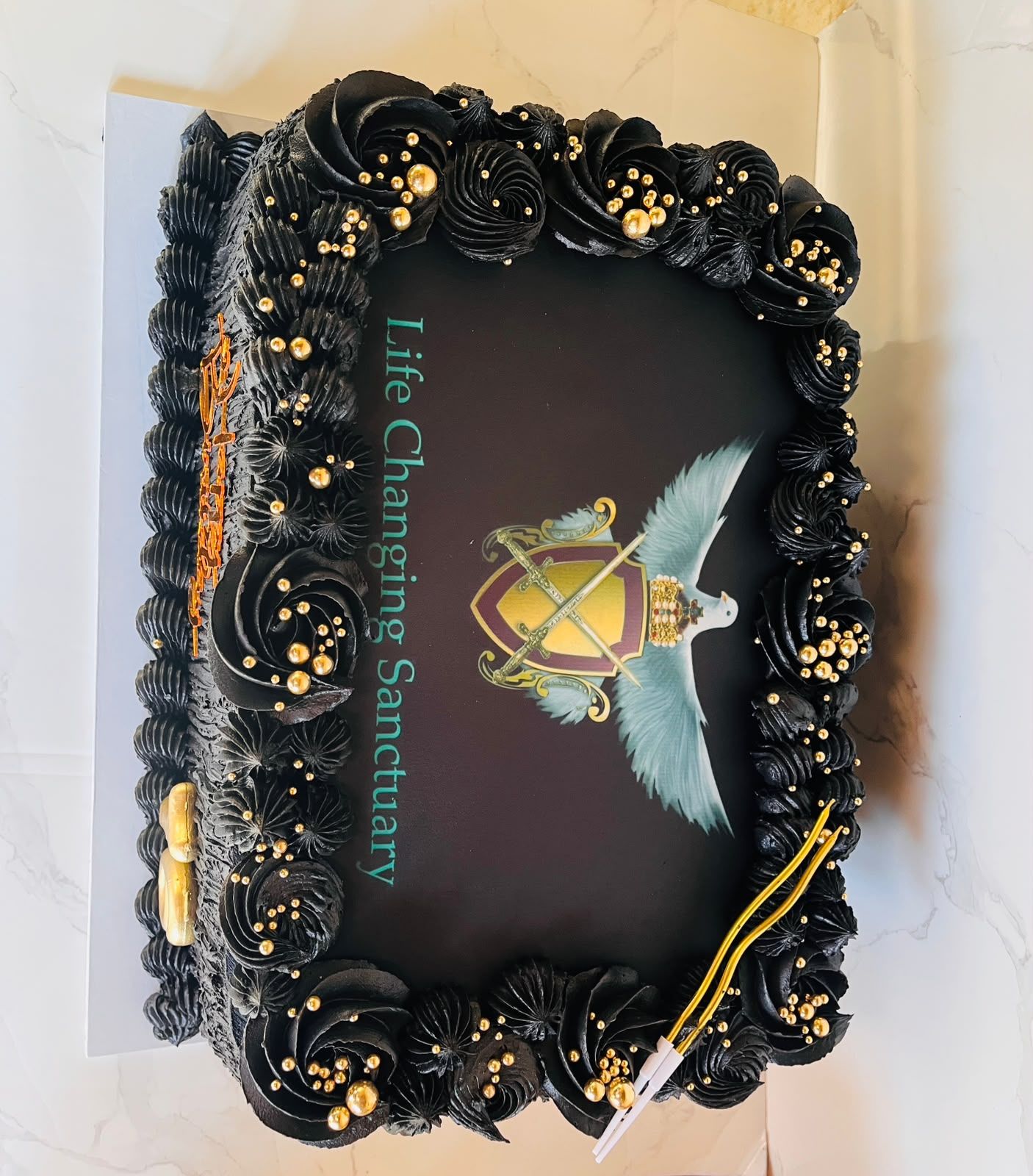 Black Gold Church Slab by Baked by Buhlebenkosi