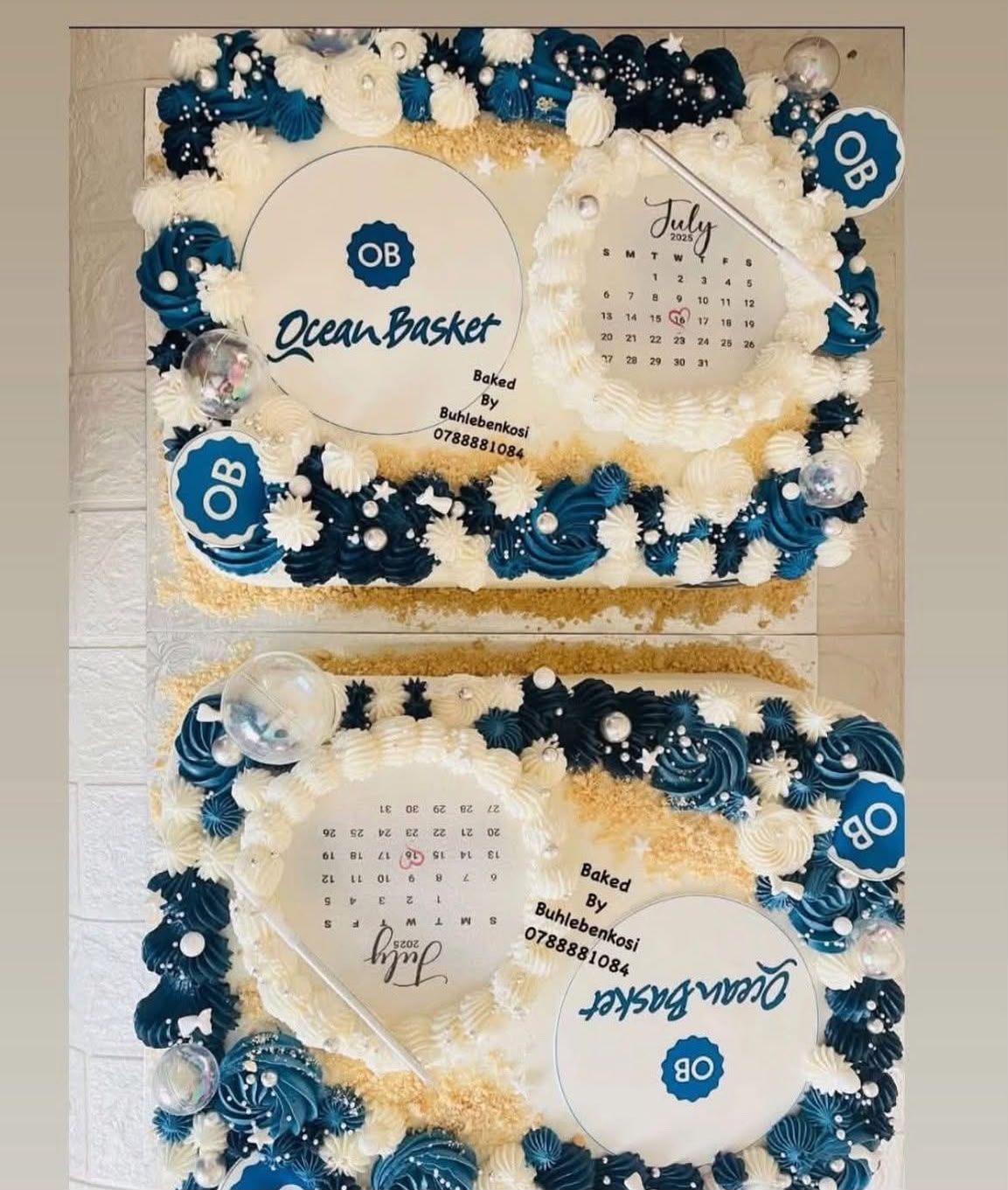 Navy Ocean Slab Pair by Baked by Buhlebenkosi